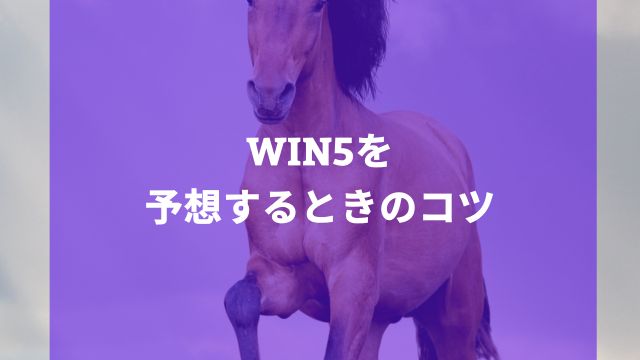 WIN5を予想するときのコツ